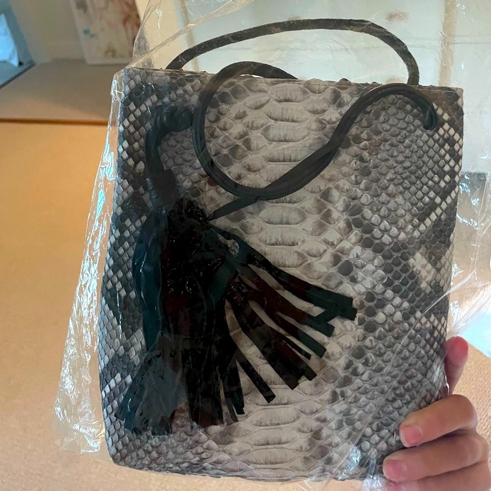 Sarah Stewart Snakeskin (real) With straps NEW IN BAG